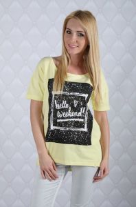 Bluzka z napisem Hello Weekend!