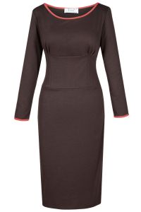Sukienka dzienna model FSU761 Brązowy