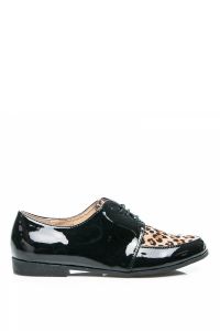STYLOWE PÓŁBUTY LEOPARD Czarny 52085LE