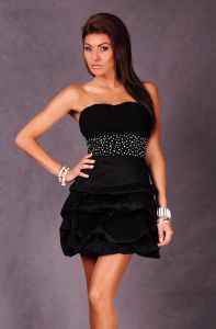 PINK BOOM - SUKIENKA TYPU PRINCESSKA - CZARNA 4601-3