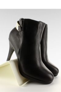 BOTKI DAMSKIE Z ELEGANCKĄ BLASZKĄ XL-12 CZARNY