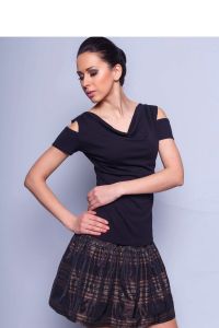 Rozkloszowana mini-spódniczka MM5019 Brown