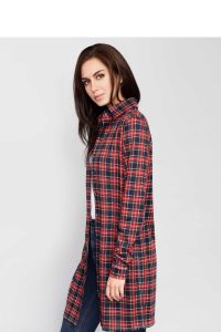 Długa koszula z kołnierzykiem MM2042 Red