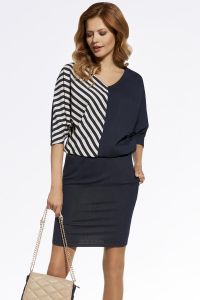 Sukienka Model 220076 Navy/White
