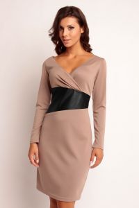 Sukienka Model Oriana Knitwear Beige