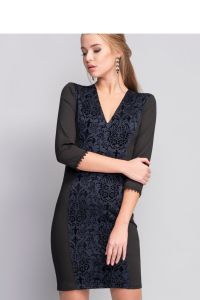 Elegancka sukienka w stylu paryskim MM1088 Blue