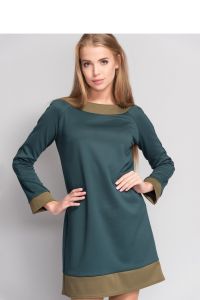 Sukienka o trapezowym kroju MM1083 Blue/Green