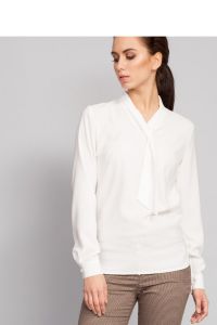 Elegancka bluzka wykonana z włoskiej krępy MM2061 White