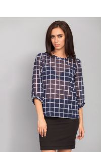Elegancka i stylowa szyfonowa bluzka MM2049 Navy