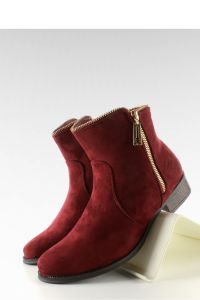 ZAMSZOWE SZTYBLETY Z SUWAKIEM LDS-8H8586 WINE