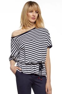 Bluzka Model 230099 Navy/White