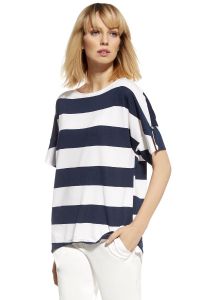 Bluzka Model 230114 White/Navy Paski