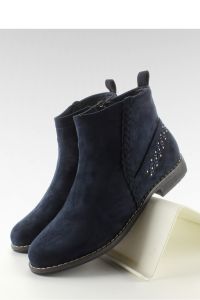 ZGRABNE ZAMSZOWE SZTYBLETY LL108 BLUE