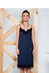 Sukienka z regulowanymi cienkimi ramiączkami GR1184 Blue