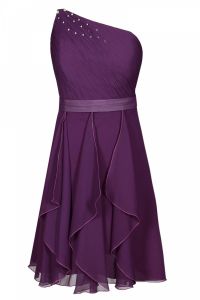 FSU739 Sukienka PURPUROWY