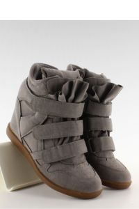 SNEAKERS ZAMSZ Z PODUSZECZKĄ 6039 D. GREY