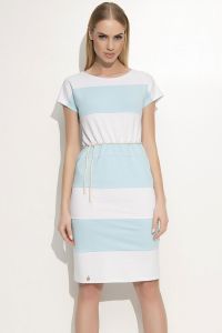 Sukienka Model M348 White/Sky Blue