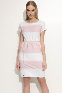 Sukienka Model M348 White/Powder Pink
