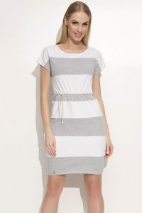 Sukienka Model M348 White/Grey Melange