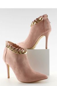BOTKI NA SZPILCE Z ŁAŃCUSZKIEM XW37273 PINK SUEDE