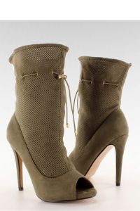 AŻUROWE BOTKI OPEN TOE SY15 OLIVE