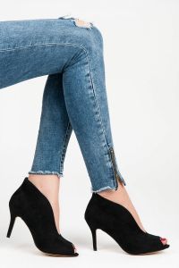 STYLOWE BOTKI OPEN TOE Czarny CNB1401B