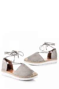WIĄZANE ESPADRYLE Szary CNBLL-65G