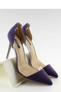 SZPILKI Z TRANSPARENTNYMI BOKAMI 5049 D. PURPLE