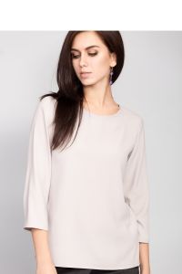 Elegancka bluzka z okrągłym dekoltem MM2032 Dymny