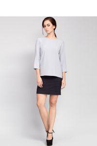Elegancka bluzka z okrągłym dekoltem MM2032 Grey