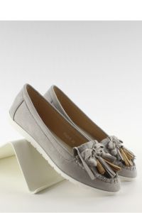 ZAMSZOWE MOKASYNY Z FRĘDZELKIEM 7122 GREY