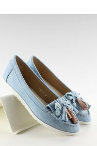 ZAMSZOWE MOKASYNY Z FRĘDZELKIEM 7122 BLUE