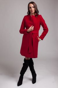 Płaszcz damski PLA025 rosso