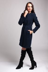 Płaszcz damski PLA025 navy blue