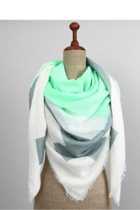 CHUSTA XXL WIOSENNO-LETNIA SZ-GRC20 ZIELONY