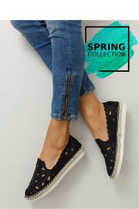 AŻUROWE BALERINY ESPADRYLE LT68 BLACK