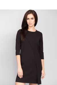 Elegancka sukienka o trapezowym kroju MM1036 Black