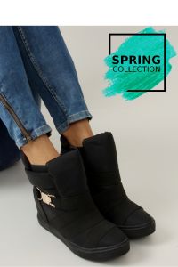 SNEAKERSY Z GUMOWYMI PASKAMI AF24 BLACK