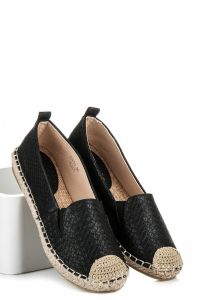 PLECIONE ESPADRYLE SLIP ON Czarny CNB30539B