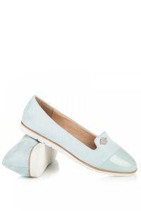 STYLOWE ZAMSZOWE BALERINY Niebieski CNB7111-11BL