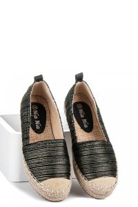 ESPADRYLE ZE Z?OT? NITK? Czarny