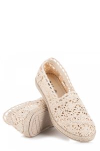 KORONKOWE WSUWANE ESPADRYLKI  CNBB784-14BE
