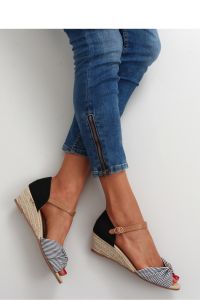 ESPADRYLE NA NISKIM KOTURNIE H6825-2 BLACK