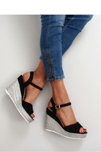 ESPADRYLE NA KOTURNIE 680-1 BLACK
