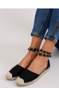 ESPADRYLE Z PASECZKIEM NA KOSTKĘ JN-3A370-1 BLACK