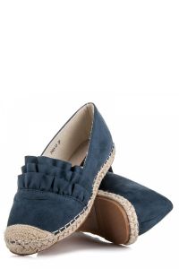 WIOSENNE ESPADRYLKI Z FALBANK? CNB7131-13N Niebieski
