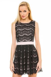 Sukienka Model Emma Powder Pink/Black