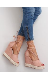SANDAŁKI ESPADRYLE Z POMPONAMI Y8P PINK