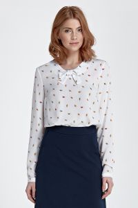Bluzka z kokardą retro B77 Liście