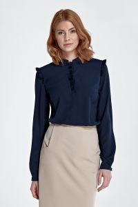 Bluzka z falbanką B78 Navy